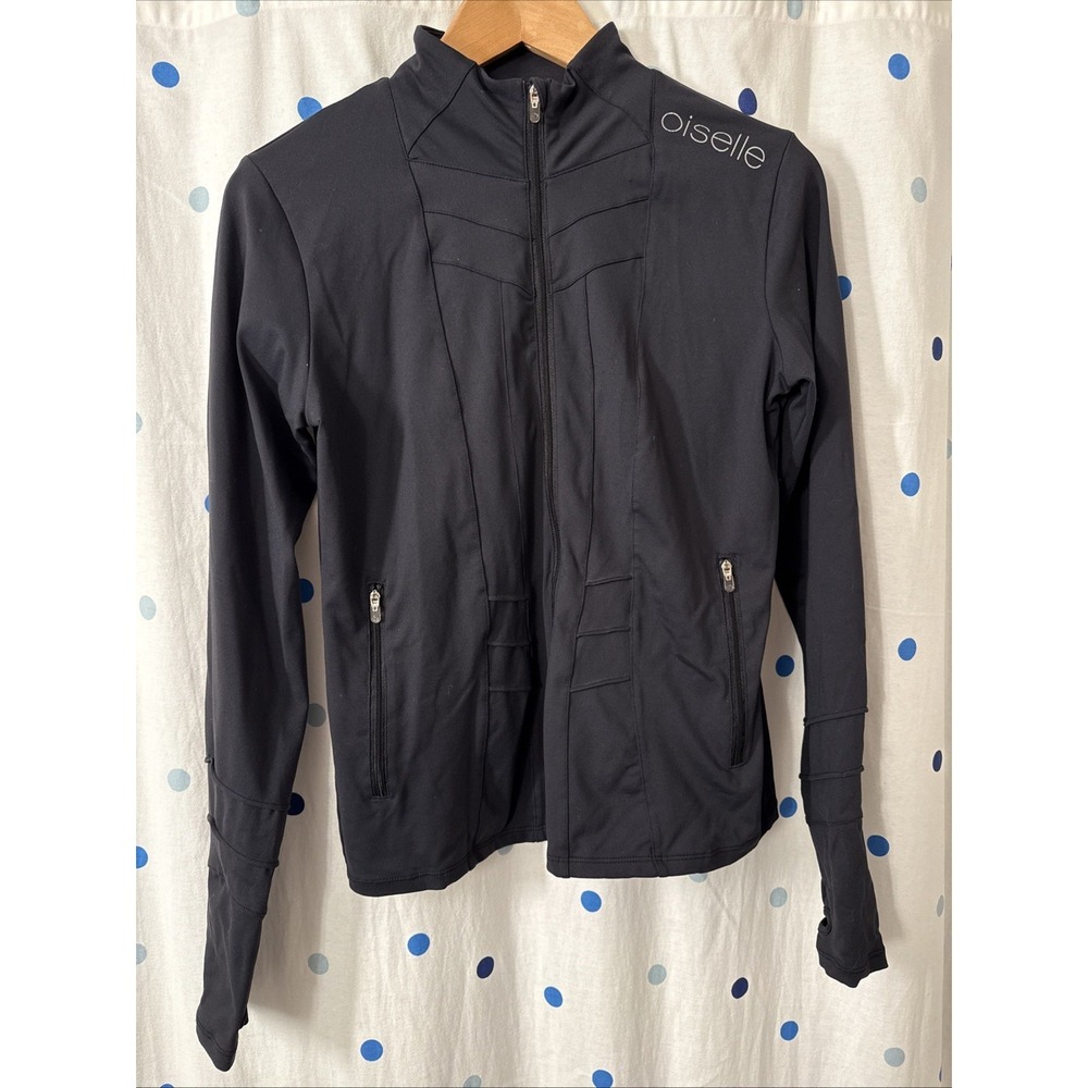 Oiselle Moto Jacket Black Size 2 Running Cross Training Yoga